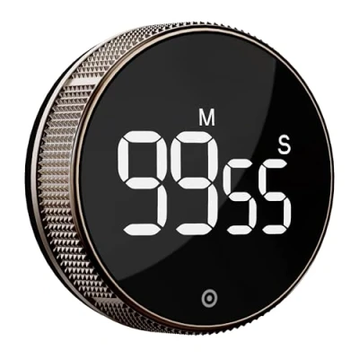 Image de Bluesnail minuterie de Cuisine, productivité avec Affichage numérique LED, Salle Classe à Domicile Gym Bureau Smart Timer, Volume et luminosité réglables efficana Timer (Guncolor)
