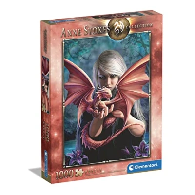 Image de Clementoni 1000pzs Does Not Apply Collection Dragonkin 1000 pièces fabriqué en Italie, Anne Stokes, Fantaisie, Puzzle Adulte, 39640, Multicolore, Medium
