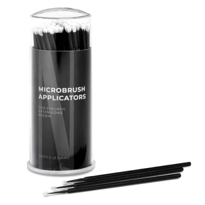 Image de Micro applicateurs brosses Nanolash 100 pcs microbrosses à cils, de cils jetables, microbrosse pour extensions (2,5 mm)