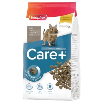 Image de BEAPHAR CARE+ Alimentation Super Premium extrudée pour octodon Extrait de thé vert 19% fibres Haute digestibilité Participe à l’usure naturelle dents Sans sucres ajoutés 700g