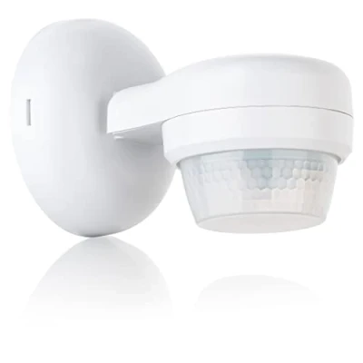 Image de SEBSON® Détecteur Mouvement Exterieur IP65, Montage en Saillie au Plafond ou Mur, LED adapté, Capteur Infrarouge programmable, Portée Max 24m / 360, 3 Fils