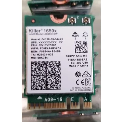 Image de Intel AX1650x Killer Series Gaming WiFi 6 Upgrade Adapter M.2 Card for PCs High Speed 2.4 Gbps Bluetooth 5.2 Compatible Works with Intel, AMD, Windows 10 and Newer, Linux (AX1650x)