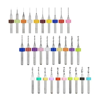 Image de 30pcs Buse Outil de Nettoyage Kit, 0,1 millimètres à 3,0 carbure carte PCB d&#039;outils rotatoires bijoux gravure commande numérique par ordinateur réglée