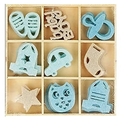 Image de Artemio Bébé Garçon Set de 45 Mini Silhouettes, Autre, Multicolore, 9 x 1 cm 13070137