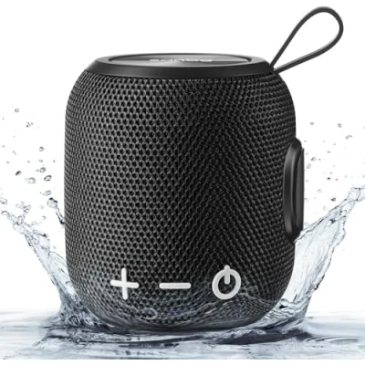 Image de SANAG M7 Enceinte Bluetooth Portable, Haut Parleur étanche IPX67 avec 5.0, Surround à 360 degrés,1800mAh, Autonomie 10H, pour Soirées Plage, Randonnées, Voyage, Noir