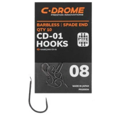 Image de C drome Hamecons CD 01 Barbless Spade End (10 pcs) Taille : 08