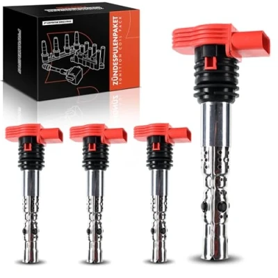 Image de Frankberg 4x Bobines d&#039;allumage Compatibles avec A4 8E2 2.0L 3.0L 2000 2004 8EC 2006 Avant 8E5 2001 Cabriolet A6 A8 Remplacer# 06C905115E