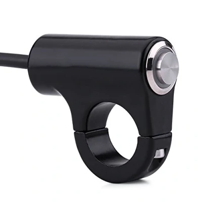 Image de Keenso 7/8 &quot;22mm Commutateur de Commande Guidon, Interrupteur Contrôle Moto, Bouton poussoir en Alliage d&#039;Aluminium Universel Phare Feux Brouillard ON/OFF(B)