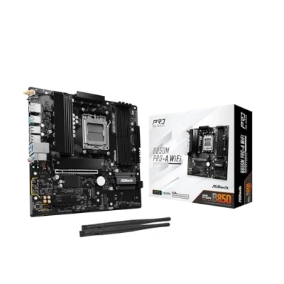 Image de Carte+M%C3%A8re+ASRock+B850M+Pro A+WiFi+%28AMD+AM5%29+Micro+ATX