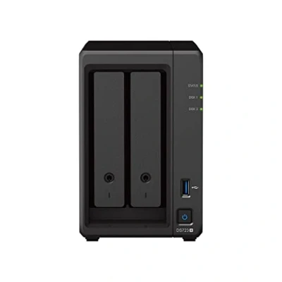 Image de Synology DS723+ Diskstation NAS à 2 Baies (AMD Ryzen™ 4 Threads R1600 Dual Core Go de RAM, x RJ 45 1 GbE LAN Port) 16 to avec 8 Seagate IronWolf