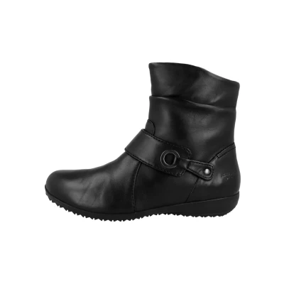 Image de Josef Seibel Femme Bottines,Bottillons Naly 65, Dame Bottines,Largeur G (Normale),Bottine,froncée,Fermeture éclair,Noir (Schwarz),41 EU / 7 UK