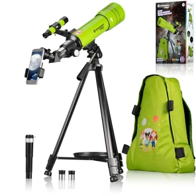 Image de BRESSER Télescope à Objectif JUNIOR 70/400 avec Sac Dos Vert