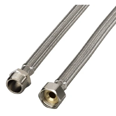 Image de Xavax Rallonge flexible d&#039;arrivée d&#039;eau renforcée (pour tuyau d’entrée lave linge et vaisselle, d’arrivée de réservoir anti flambement, 1 m, pièce) Argent