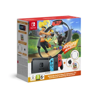 Image de Switch + Ring Fit Adventure Console de jeux portables 15,8 cm (6.2 ) 32 Go Wifi, Noir, Bleu, Rouge Neuf