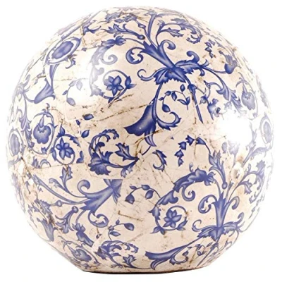 Image de Esschert Design Boule en ceramique Bleue Modello Grande