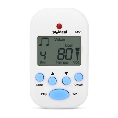 Image de Drfeify M50 Mini Metronome Clip on Tempo pour Instruments de Musique(White)