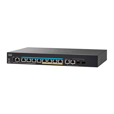 Image de Cisco Small Business SG350X 8PMD Géré L2/L3 Gigabit Ethernet (10/100/1000) Connexion Ethernet, supportant l&#039;alimentation via ce port (PoE) 1U Noir Neuf