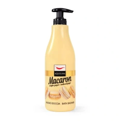 Image de Aquolina Salle de bain douche macaron vanille et gingembre. Savon doux léger d&#039;absorption rapide Format 500 ml