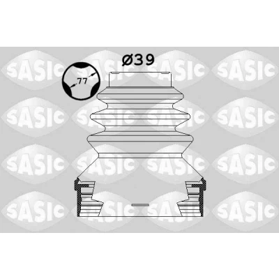 Image de SASIC 1900002 Soufflet de Cardan du côté boîte vitesses PEUGEOT: 607 Berline, 407 SW, CITROËN: C4 I 3/5 portes, Picasso 1