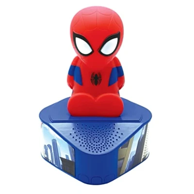 Image de Lexibook BTD80SP Enceinte Spider Man, Figurine Lumineuse, Bluetooth 5,0, Port USB Type C, BTD80SP, Rouge/Bleu, Moyen