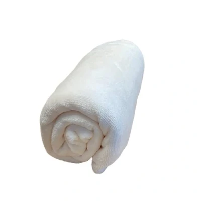 Image de Plaid &quot;pilou pilou&quot; effet polaire blanc
