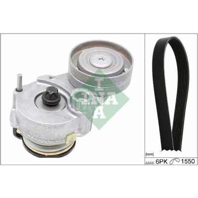 Image de INA 529 0328 10 Jeu de courroies trapézoïdales à nervures Contrôler et changer roue libre alternateur si nécessaire OPEL: Astra J 5 portes
