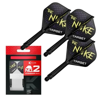 Image de Target Darts Luke Littler K Flex Flights and Shaft System, No.2(26mm) Jeu de 3 fléchettes Kflex, Édition Joueur Accessoires No 2 Flight
