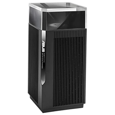 Image de ASUS ZenWiFi Pro ET12 Noir Pack de 1 Système Wi FI 6E AX Mesh, Tri Bande, 11 000 Mbit/s, 600m2, AiProtection avec TrendMicro à vie, Port WAN/LAN 2,5 Gigabit + 2 Ports LAN Gigabit, AiMesh