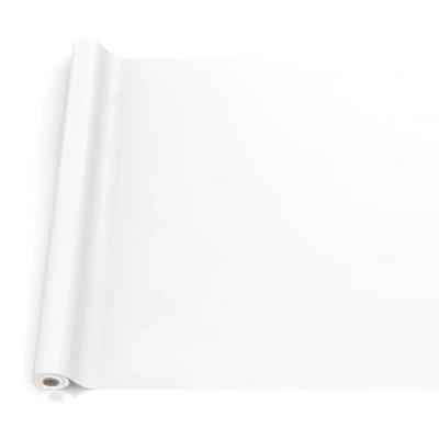 Image de ANRO Nappe en Toile cirée, Lavable, pour Table de Jardin, extérieur et intérieur, Bord coupé, Blanche, 100 x 140 cm