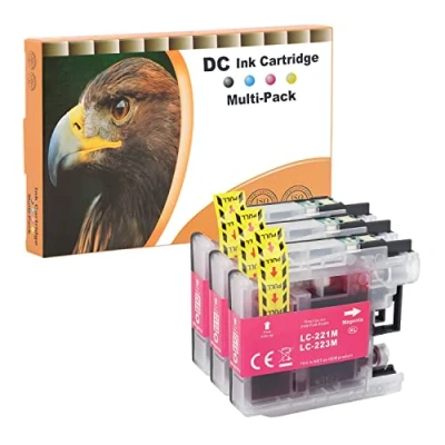 Image de D&amp;C 3X Magenta Cartouche d&#039;encre Compatible pour Brother LC 223 XL DCP J4120DW J562DW MFC J4420DW J4425DW J4620DW J4625DW J480DW J5320DW J5620DW