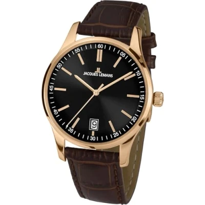 Image de JACQUES LEMANS Femmes Analogique Quartz Montre avec Bracelet en Acier Inoxydable 1 2027D