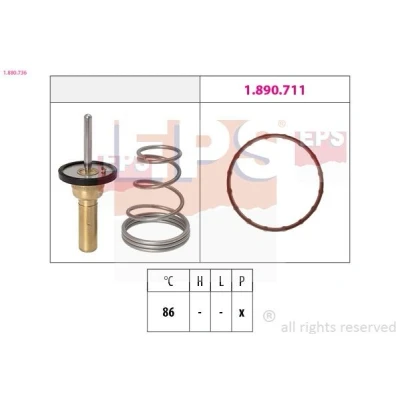 Image de EPS 1.880.736 Thermostat d&#039;eau 82 Made in Italy OE Equivalent sans boîtier SUZUKI: SWIFT 4, Splash, OPEL: Agila B