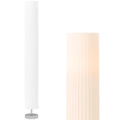 Image de HOMCOM lampadaire lampe sur pied de salon style moderne avec interrupteur pour et chambre 120 cm blanc