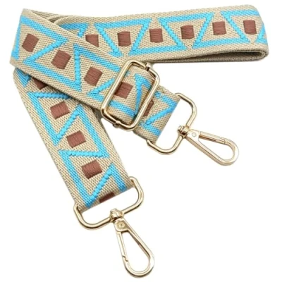 Image de Bandouliere de Rechange Reglable Bleu, Sangle Sac a Main Remplacement, Universelles mit Boucle Dore pour Femme à Main, Bandoulière Accessoires, 1116