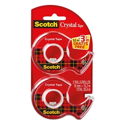 Image de Scotch Twin pack Crystal Lot de 2 Rubans adhésifs 19 x 15 M/3, m Transparent