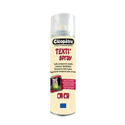 Image de Cléopâtre Colle en Spray repositionnable pour Textile et Tissus, Transparent, repostionnable, 250ML