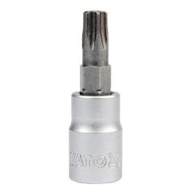 Image de YATO YT 04302 Clé à douille 1/4 Torx DIN 3120 T10 Acier chrome vanadium, d&#039;outil