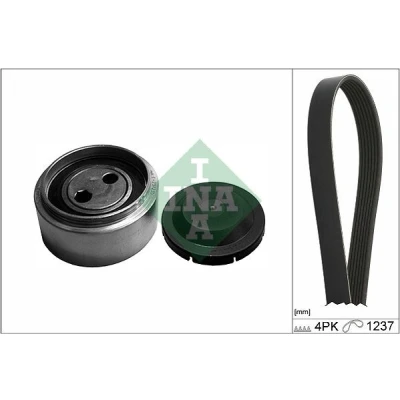 Image de INA 529 0087 10 Jeu de courroies trapézoïdales à nervures Contrôler et changer roue libre alternateur si nécessaire AUDI: A4 B5 Berline, A6 C5 Berline