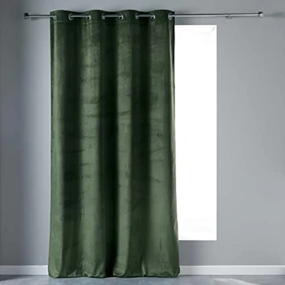 Image de Douceur d&#039;Intérieur Rideau A Oeillets, Kaki, 140 x 280 CM