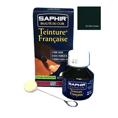Image de Saphir TEINTURE FRANCAISE Cuir Liquide 50 ml (bases + spéciales) Base VERT FONCE 20