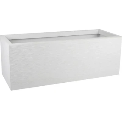 Image de EDA PLASTIQUE Jardiniere Graphit Up 57 L Dimensions 79,5 x 29,5 cm Blanc cérusé