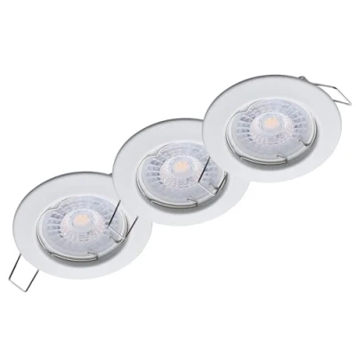Image de oktaplex lighting Sedan Lot de 3 spots LED encastrables avec module 4,8 W 3000 K 230 V 380 lm Blanc chaud 110 Spot Diamètre des trous: 60 mm