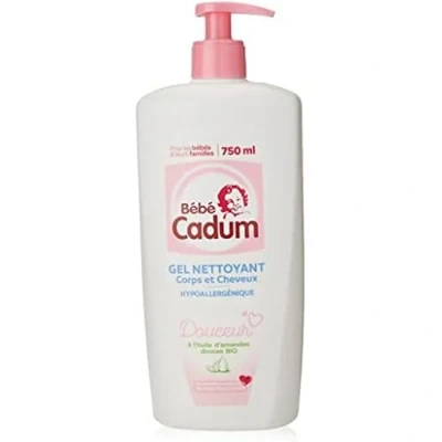 Image de Cadum Bébé Gel Nettoyant Corps et Cheveux à l&#039;Huile d&#039;Amandes Douces Bio pour Bébé, 750ml