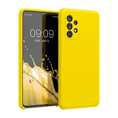Image de kwmobile Housse Compatible avec Samsung Galaxy A52 / 5G A52s Coque de téléphone Protection Souple en TPU Silicone Jaune radieux