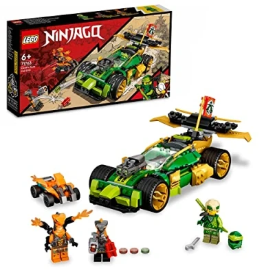 Image de LEGO 71763 Ninjago L’Évolution Voiture de Course Lloyd, Jouet pour Enfants dès 6 Ans avec Figurines Quad et Serpents bannière Mission à Collectionner