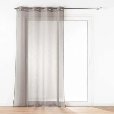 Image de douceur d&#039;intérieur, Voilage à Oeillets (140 x 240 cm) Lissea Taupe, Voile Sablé