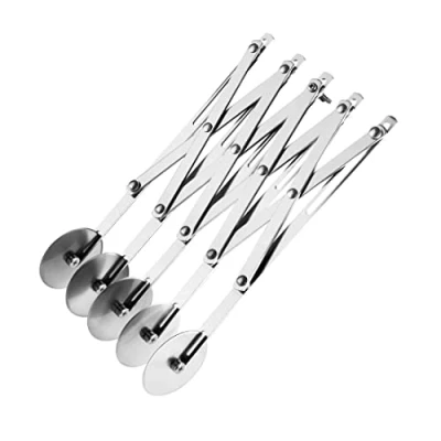 Image de Vogue coupe pâte extensible 5 roulettes en acier inoxydable, largeur : 57 mm, jusqu&#039;à 490 bande à pâtisserie treillis, diviseuse de pâte, CS850