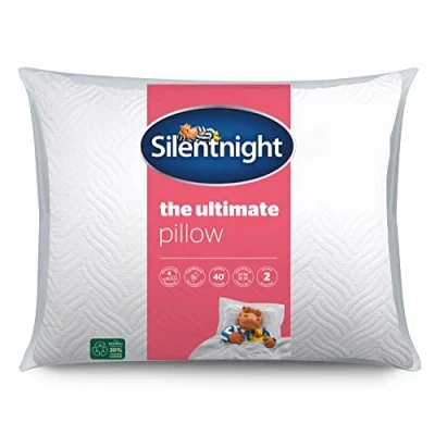 Image de Silentnight Ultimate Pillow Oreiller de lit Doux et offrant Un Bon Maintien avec Housse matelassée Pinsonic Douce au Toucher, Lavable en Machine hypoallergénique pour Les Personnes Dormant sur Le