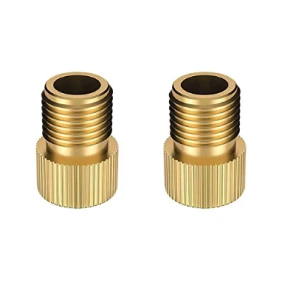 Image de ExeQianming pour Bicyclette Lot de 2 adaptateurs valve vélo Presta vers Schrader,en laiton,Or