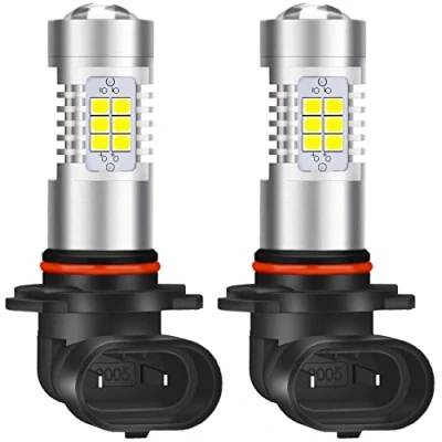 Image de KATUR H10 9140 9145 Ampoules LED antibrouillard Max 80W super lumineux 2000 lumens 6500K xénon blanc avec projecteur pour la conduite de feux diurnes jour ou nuit (pack 2)
